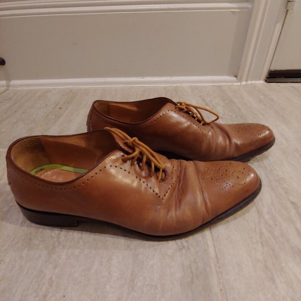 OLIVER SWEENEY Mens Size 7.5 brown leather shoes